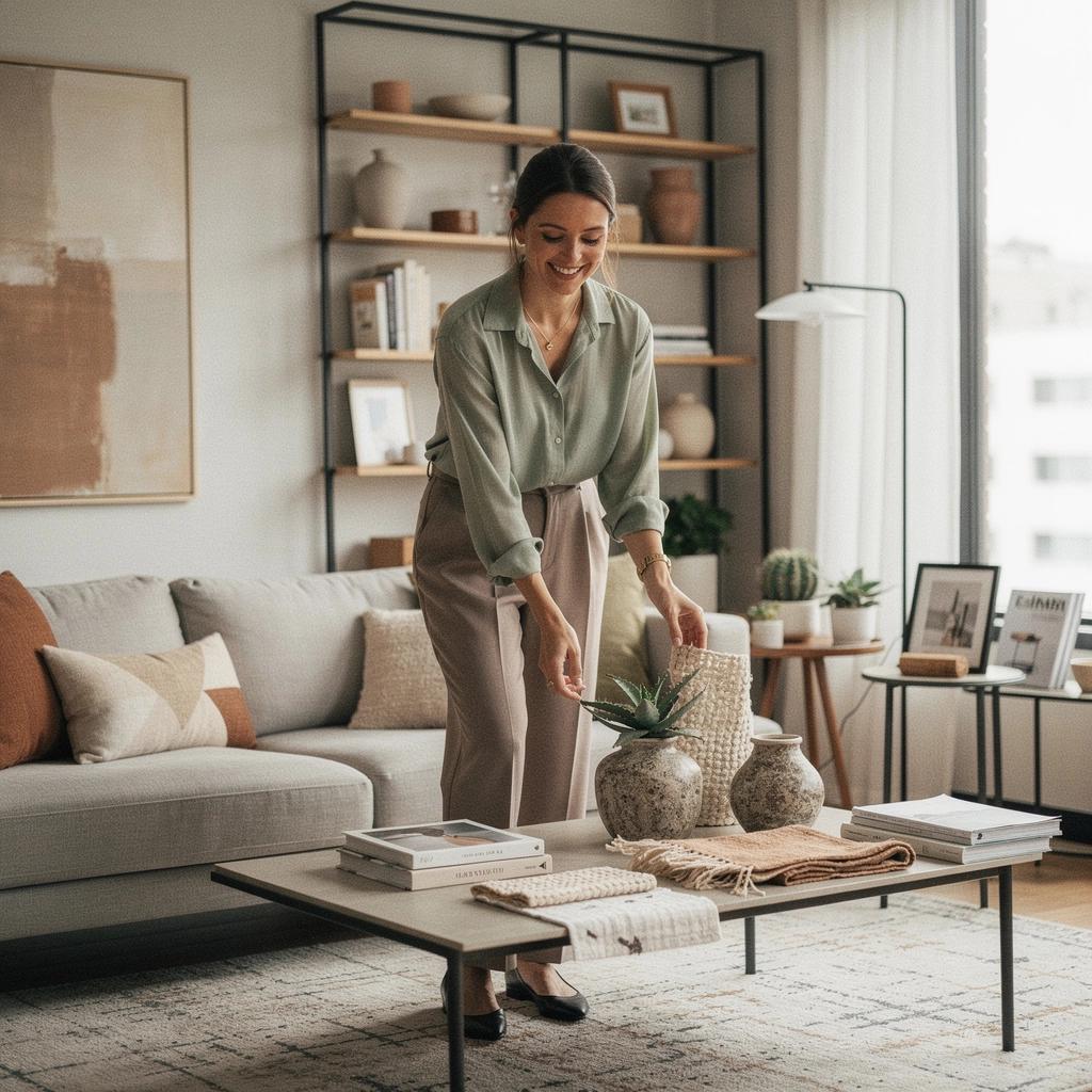 Pokój gościnny z wygodnym łóżkiem i przytulnym wystrojem.